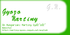 gyozo martiny business card